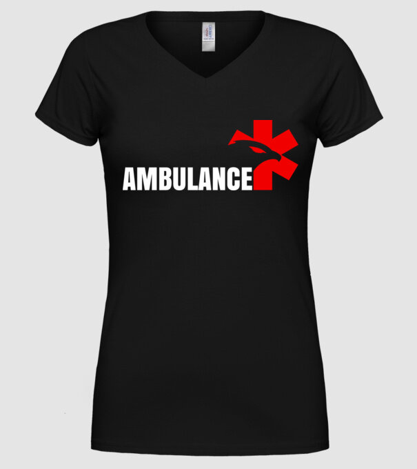 Ambulance minta fekete pólón