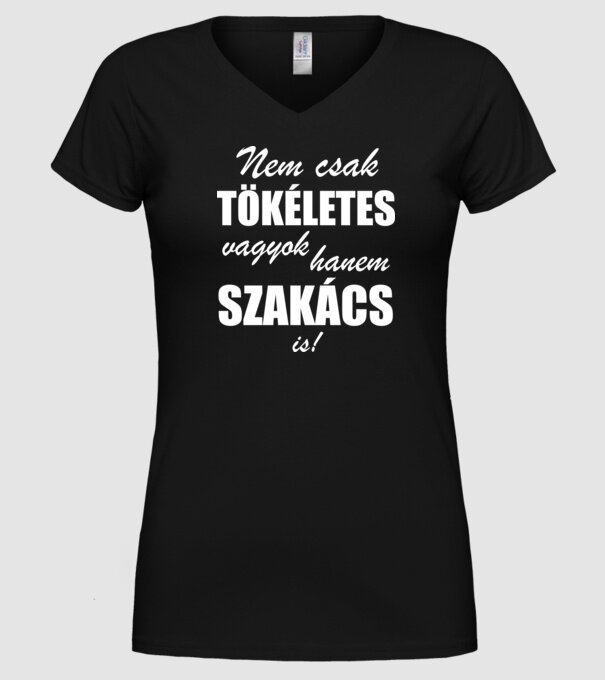 Tökéletes szakács minta fekete pólón