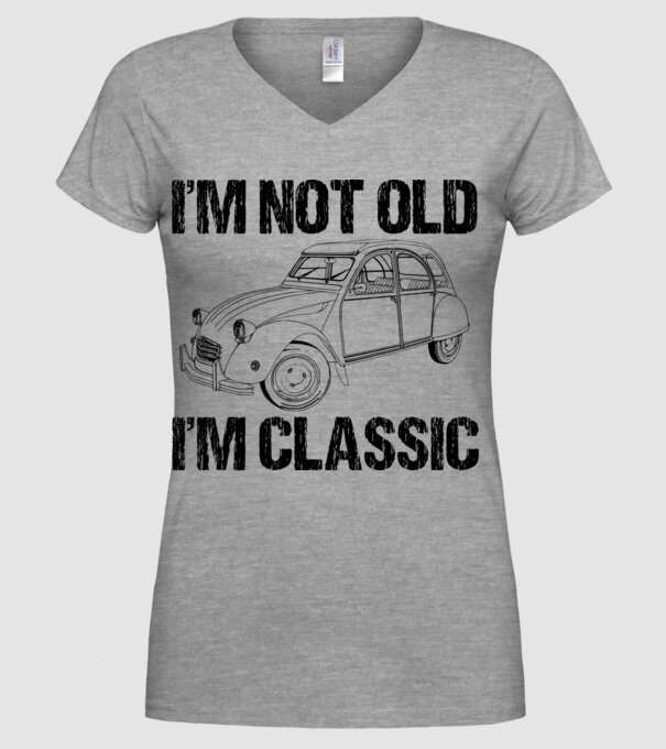 Not Old - Classic minta szürke pólón