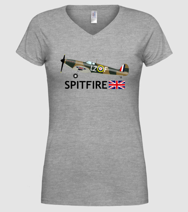 SPITFIRE Mk Ia minta szürke pólón