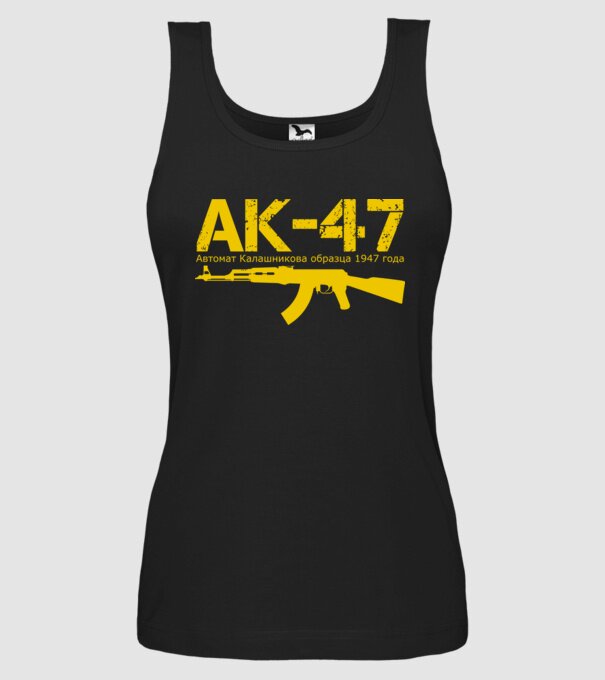 AK-47 minta fekete pólón