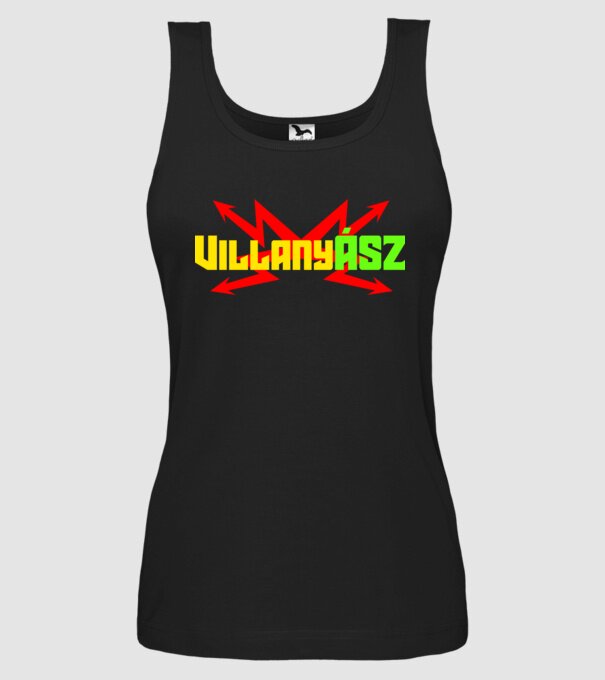 VillanyÁSZ minta fekete pólón