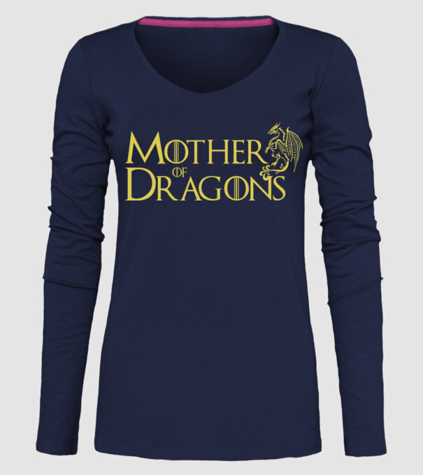 Mother of Dragons  minta sötétkék pólón