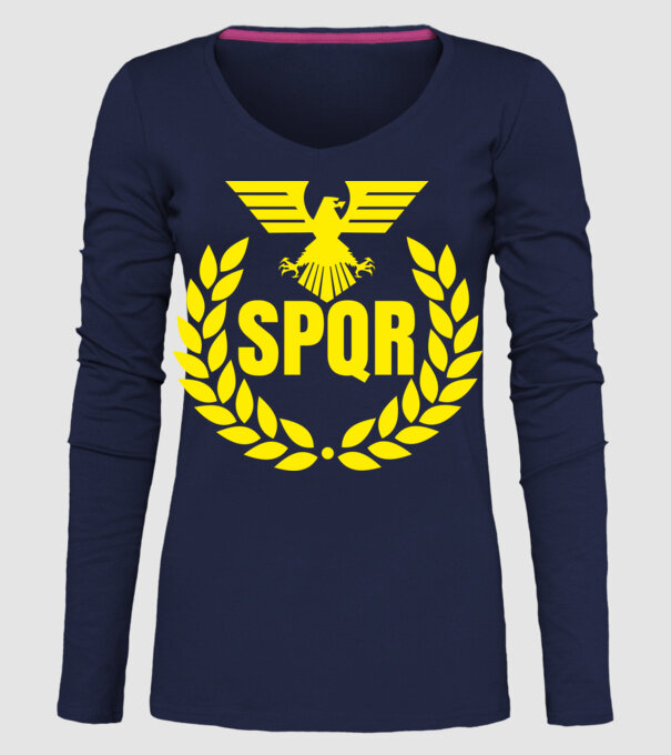 SPQR minta sötétkék pólón