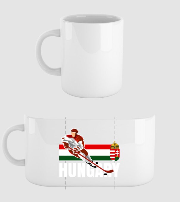 IceHockey Hungary minta fehér pólón