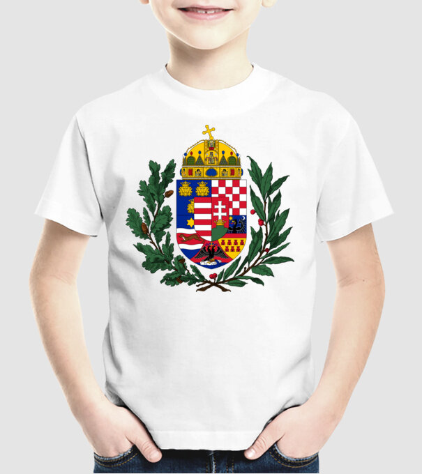 Régi címer minta fehér pólón