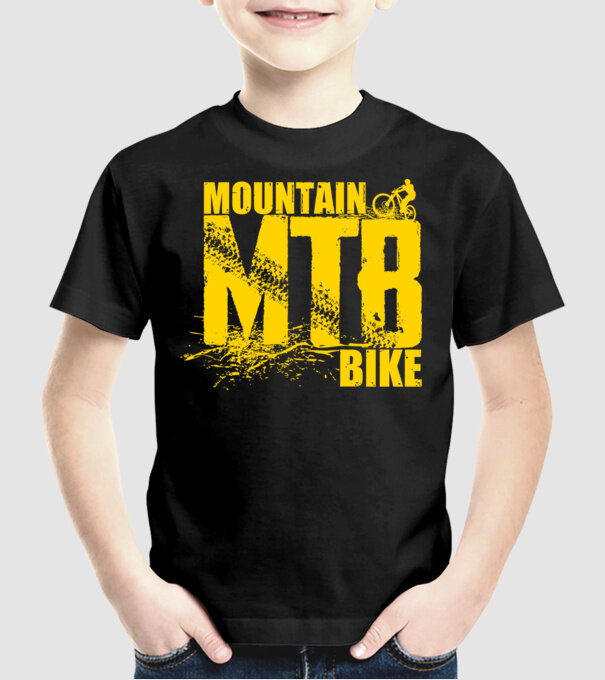 MTB minta fekete pólón