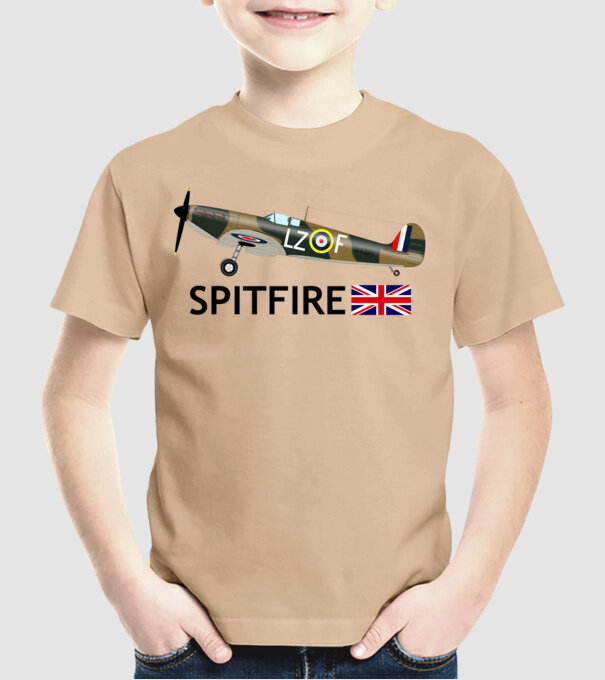 SPITFIRE Mk Ia minta homokszín pólón