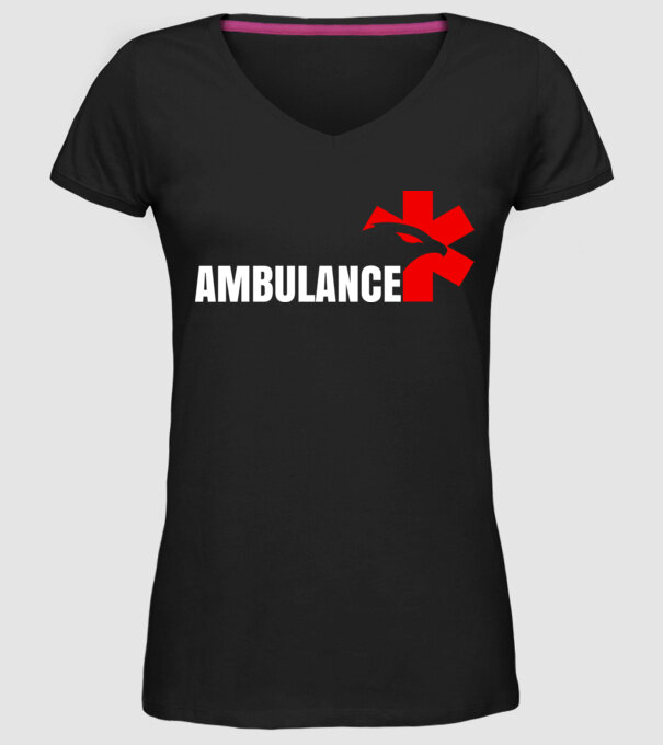 Ambulance minta fekete pólón