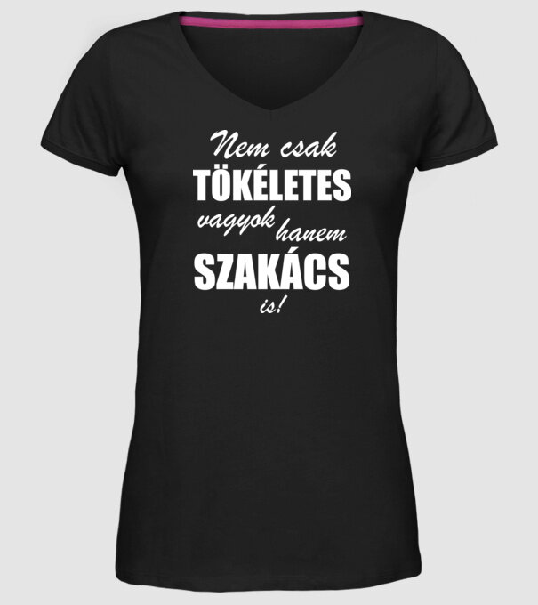 Tökéletes szakács minta fekete pólón