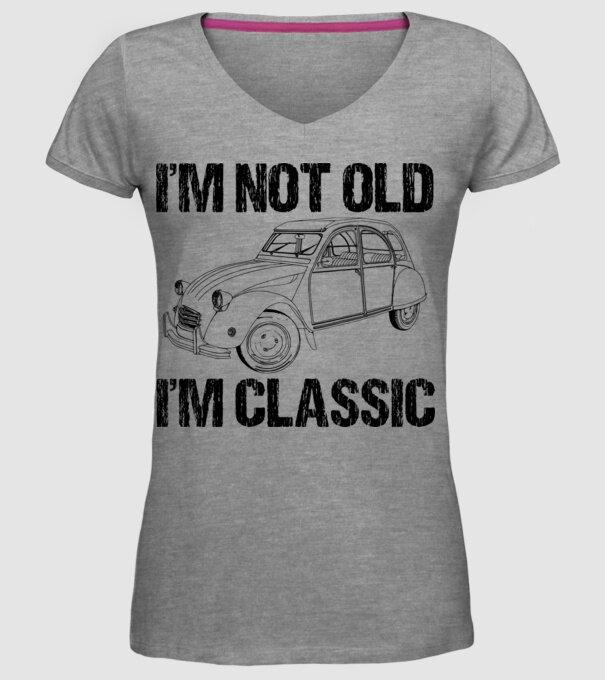 Not Old - Classic minta szürke pólón