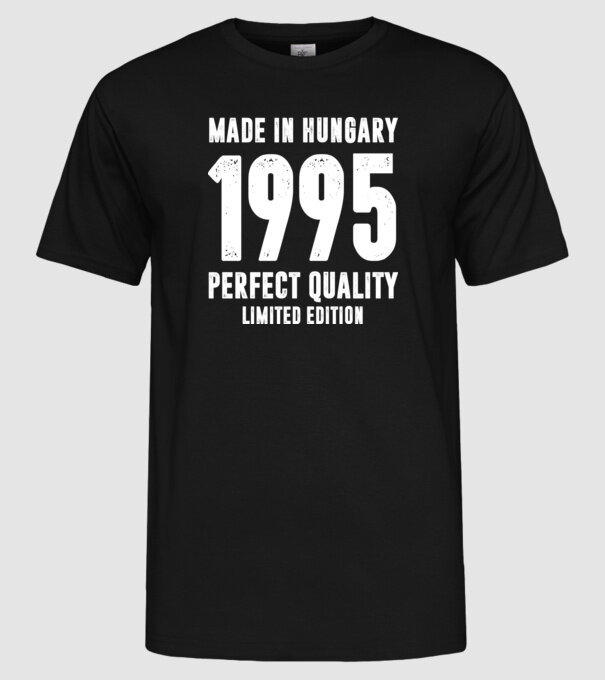 Made in hungary 1995 minta fekete pólón