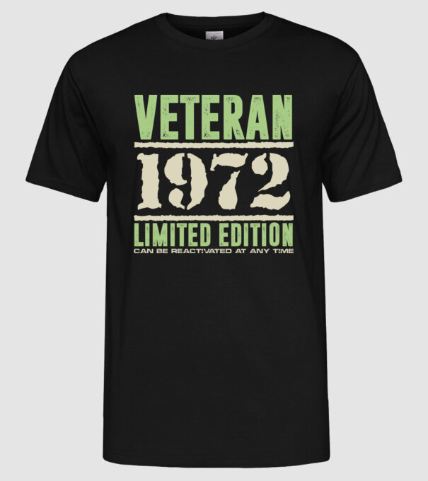 Veteran 1972 (New style) minta fekete pólón