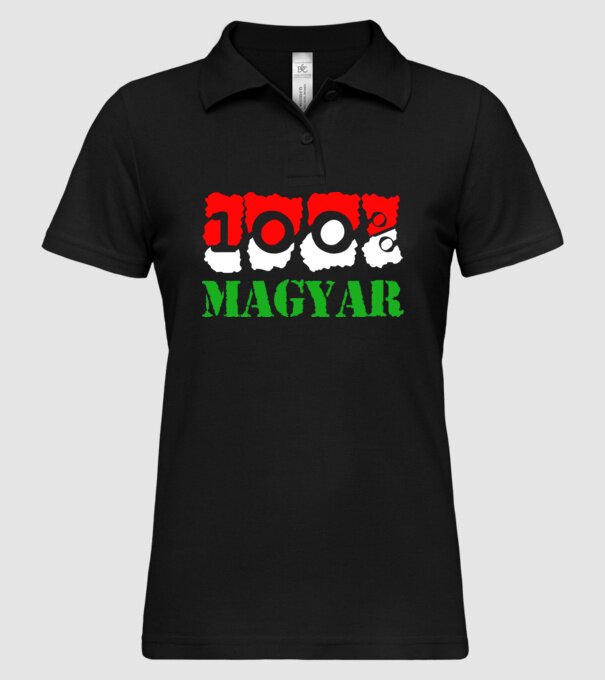 Tökéletes Magyar minta fekete pólón