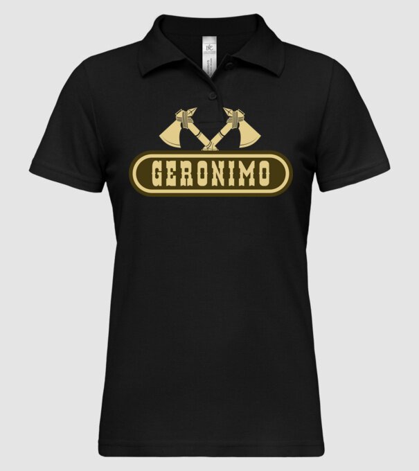 Geronimo minta fekete pólón