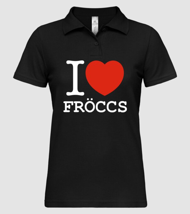 I Love Fröccs minta fekete pólón