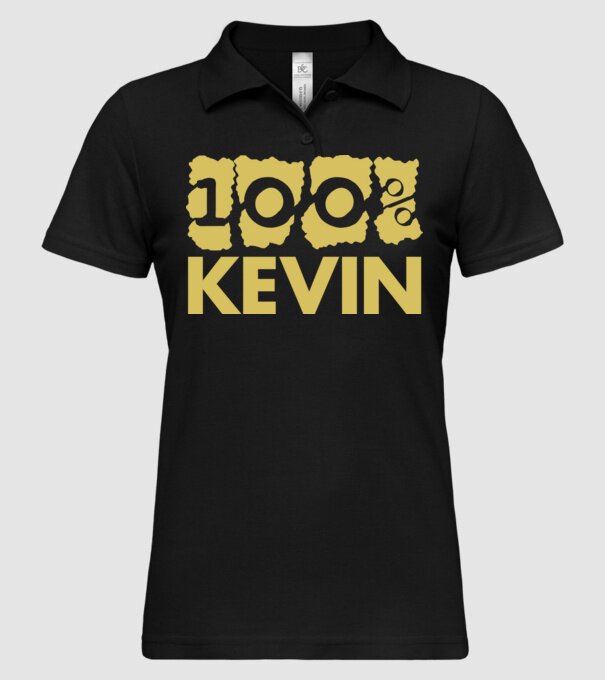 Kevin minta fekete pólón