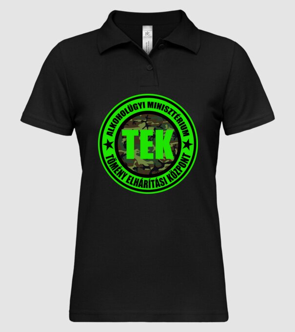 TEK AM (camuflage) minta fekete pólón