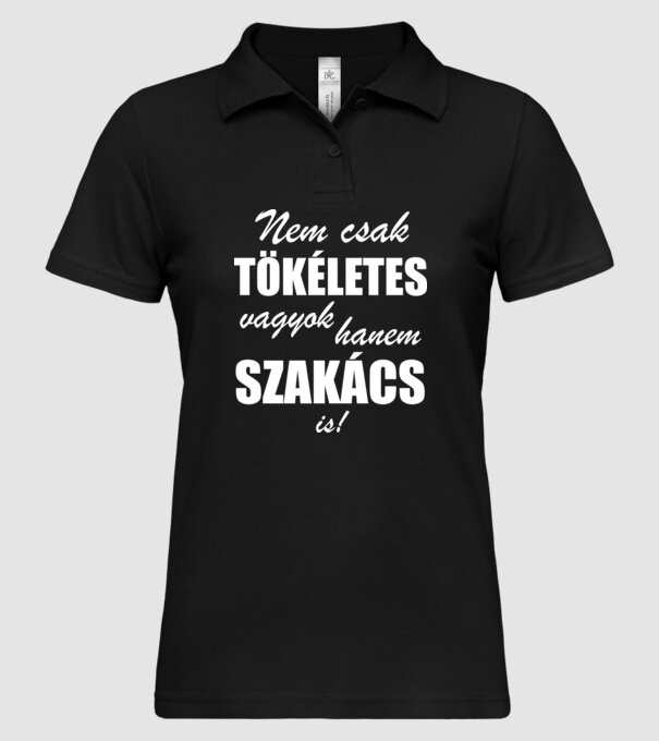 Tökéletes szakács minta fekete pólón