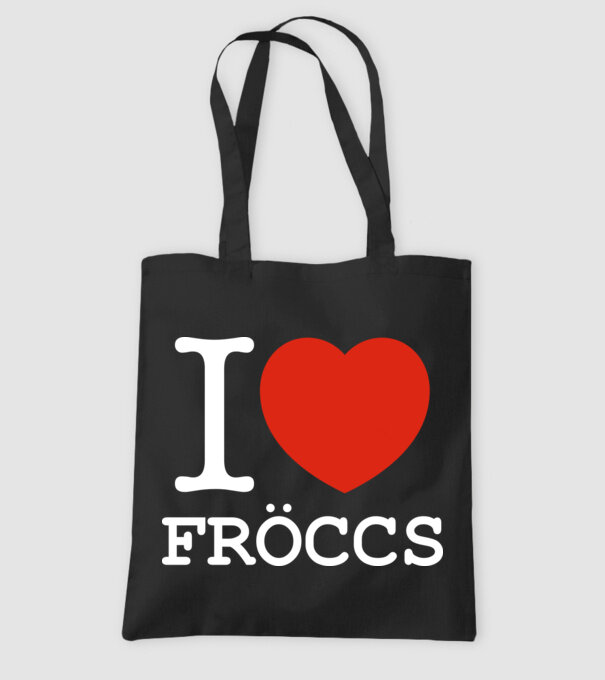 I Love Fröccs minta fekete pólón