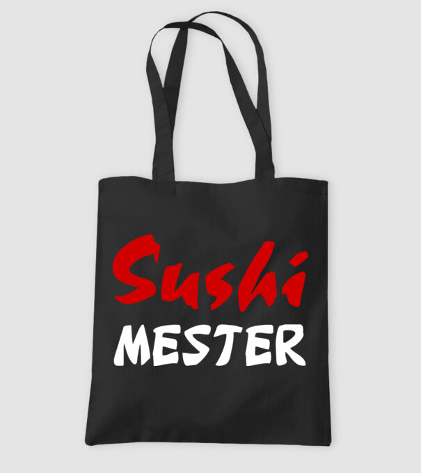 Sushi Mester minta fekete pólón