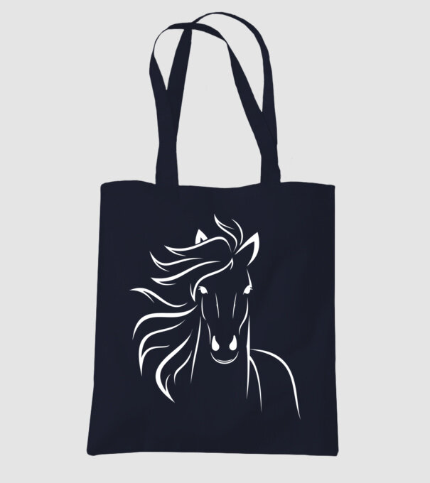 Tribal Mustang minta sötétkék pólón