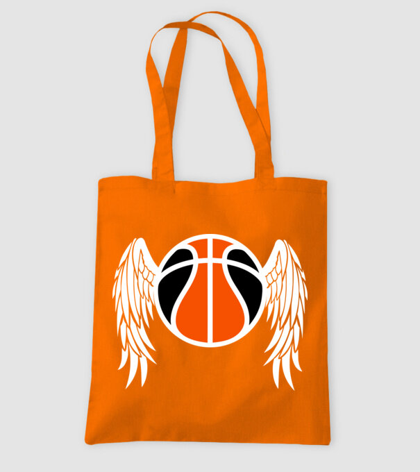 Basket Wing minta narancssárga pólón