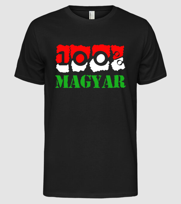 Tökéletes Magyar minta fekete pólón