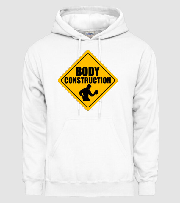 Body Construction minta fehér pólón