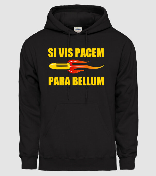 Si Vis Pacem Para Bellum minta fekete pólón
