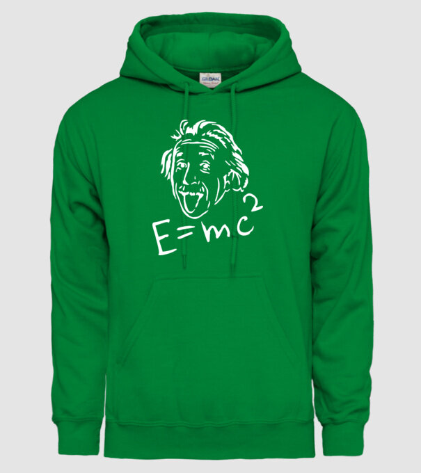 E=mc2 minta zöld pólón