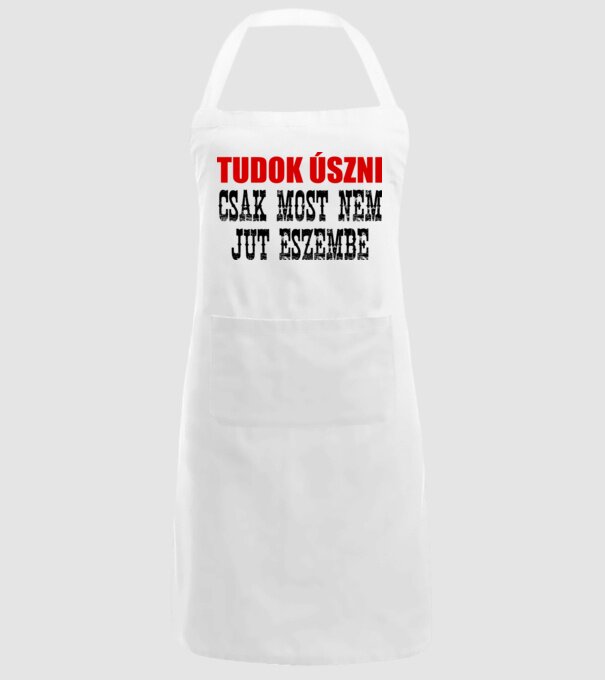 Tudok úszni, csak minta fehér pólón