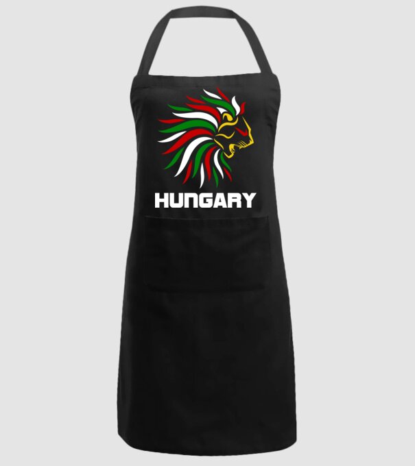 Hungary oroszlános . minta fekete pólón
