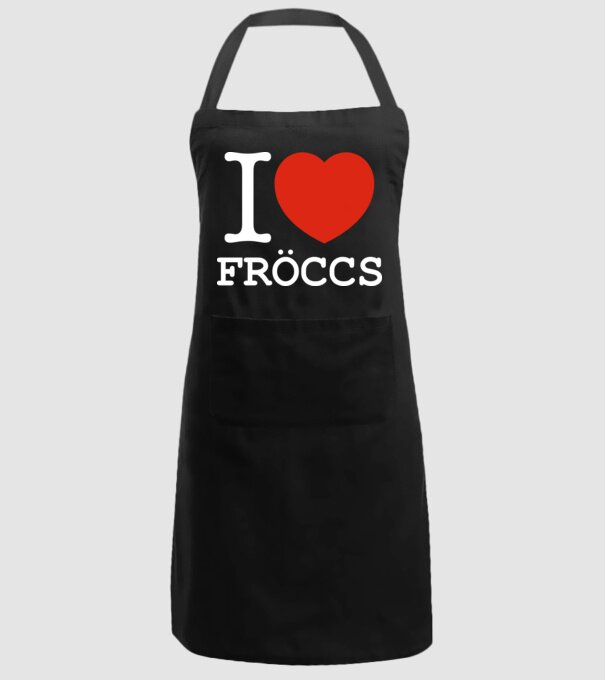 I Love Fröccs minta fekete pólón
