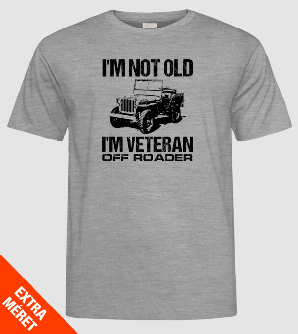 Veteran - OFF Roader minta szürke pólón