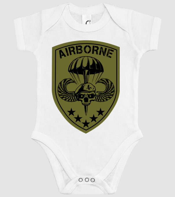 Airborne minta fehér pólón