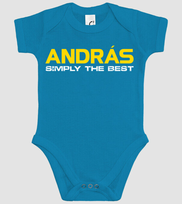 András (Egyszerűen a legjobb) minta türkiz pólón