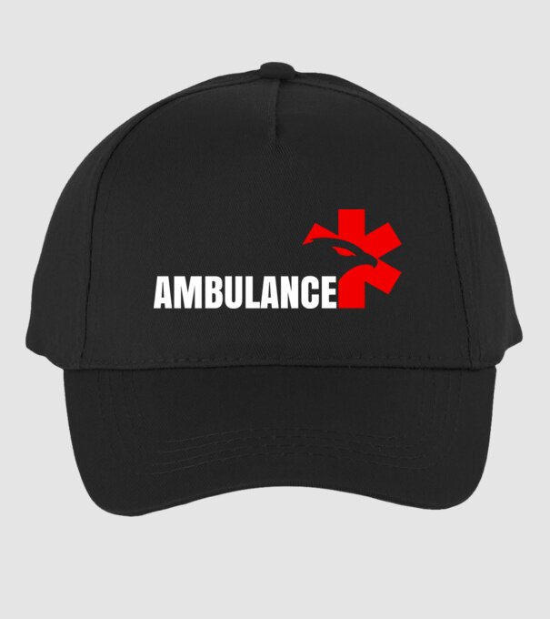 Ambulance minta fekete pólón