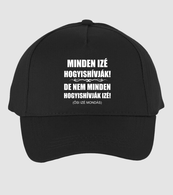 Minden izé (white) minta fekete pólón