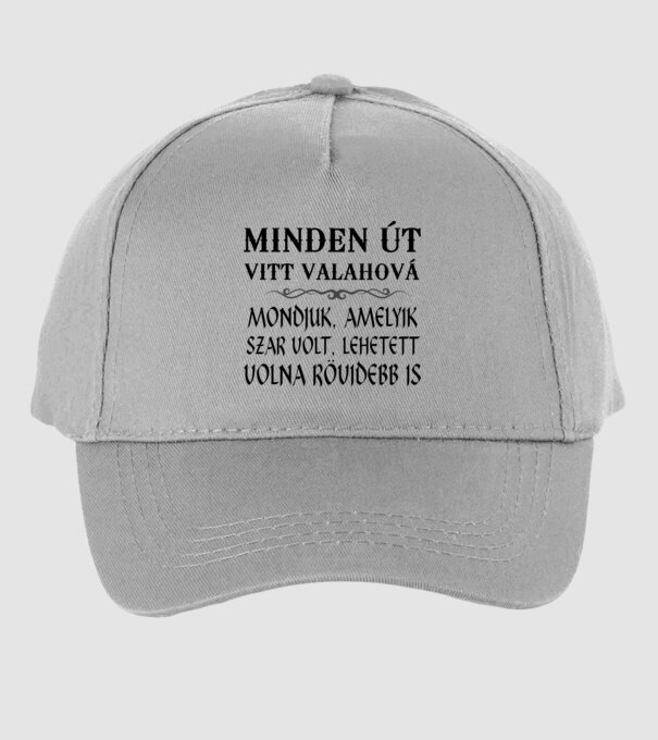 Minden út 2 minta szürke pólón