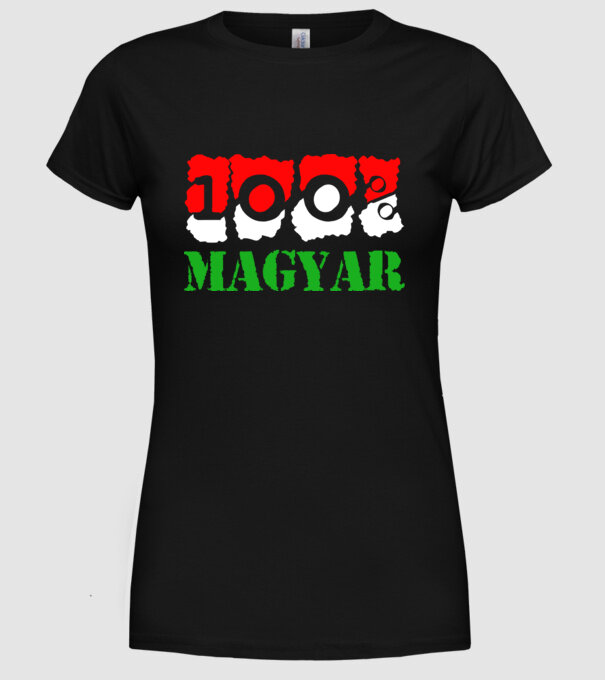 Tökéletes Magyar minta fekete pólón