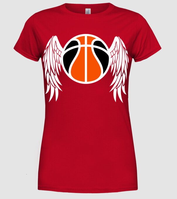 Basket Wing minta piros pólón