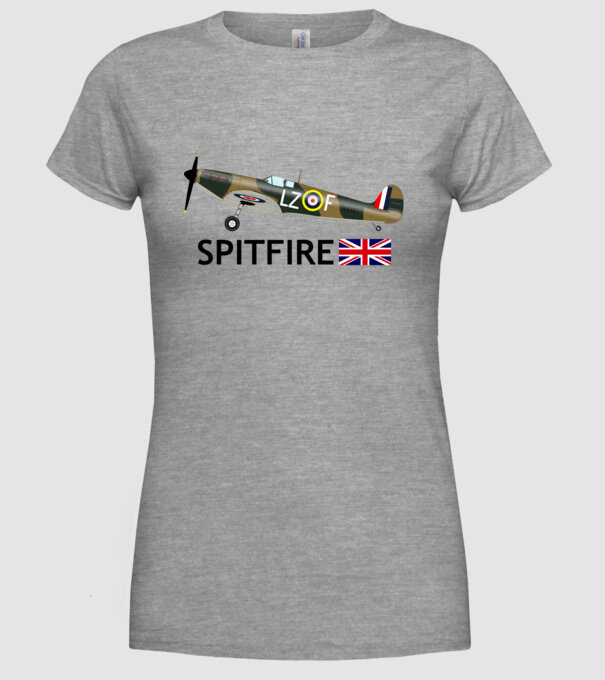 SPITFIRE Mk Ia minta szürke pólón