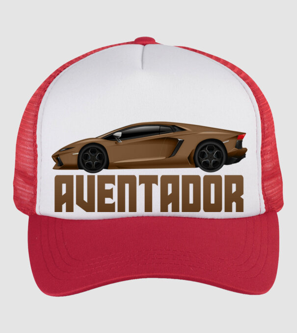 Aventador minta fehér/piros pólón