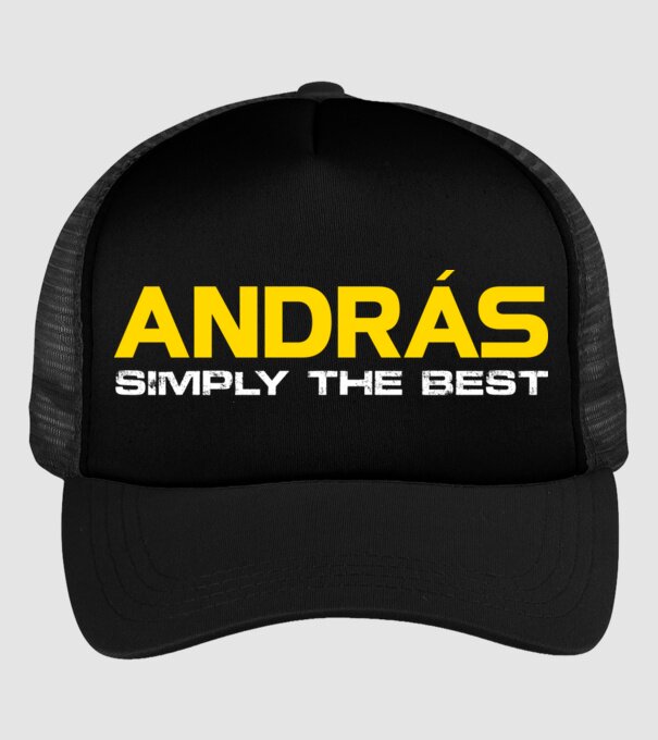 András (Egyszerűen a legjobb) minta fekete pólón