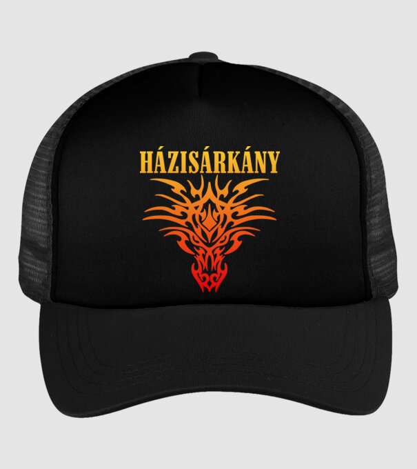 Házisárkány minta fekete pólón