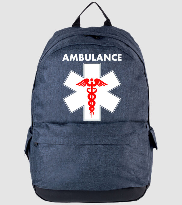 Ambulance minta farmerkék pólón