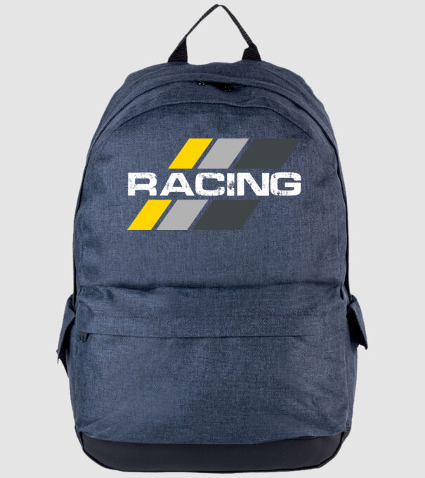 Racing minta farmerkék pólón