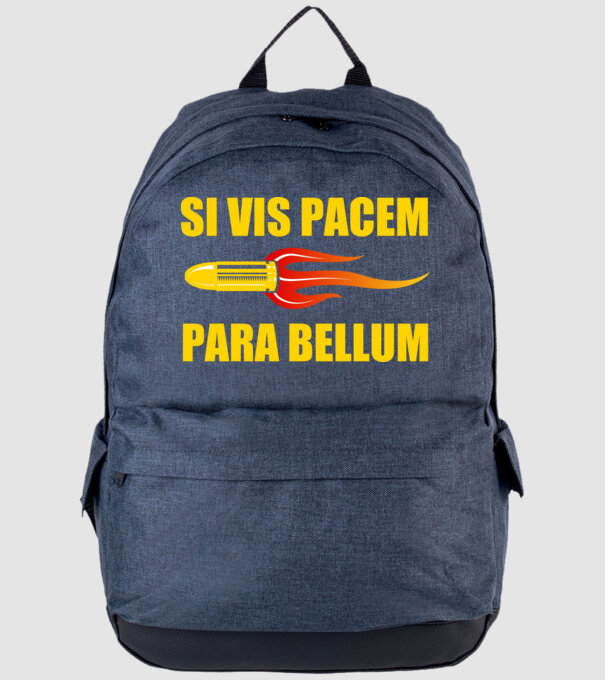 Si Vis Pacem Para Bellum  minta farmerkék pólón