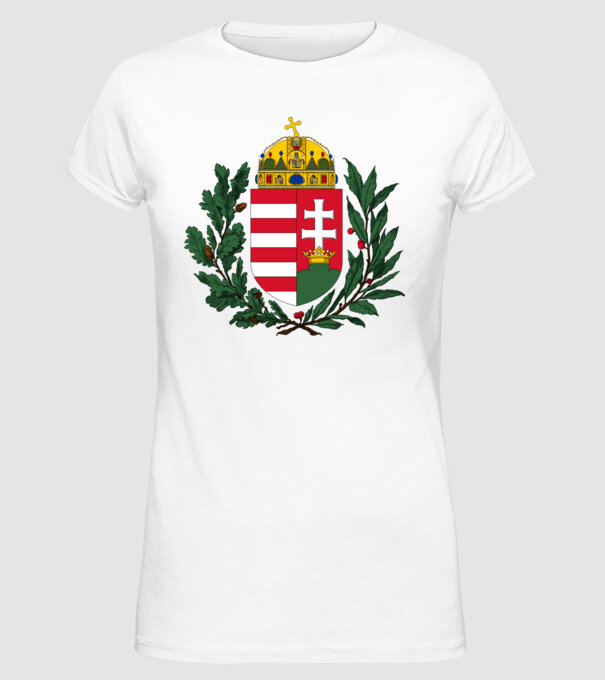 Magyar címer minta fehér pólón